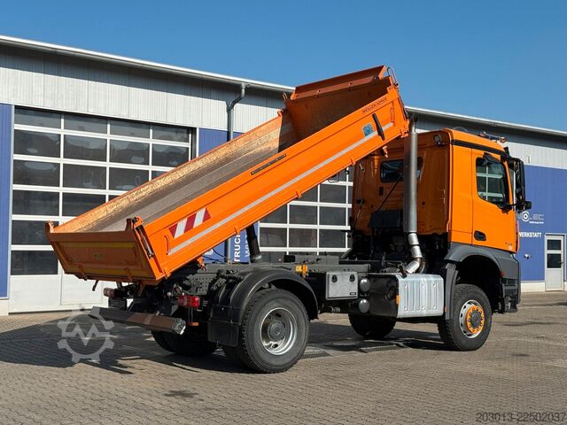 Three-sided tipper truck MERCEDES-BENZ AROCS 2042 4x4 MEILLER Kipper Winterd.