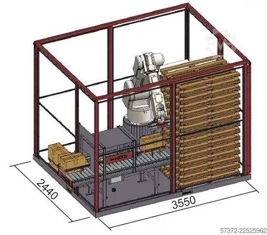 Mobile and Modular Palletizing Cell Kawasaki Robotics ROBOXXS