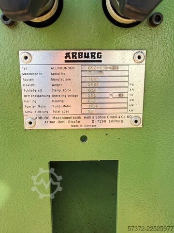 Injection Moulding Machine Arburg Allrounder 320-210-850