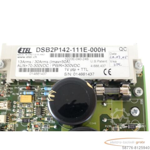 Component  ETEL DSB2 Digital Servo Amplifier Controller DSB2P142-111E-000H SN 014661437