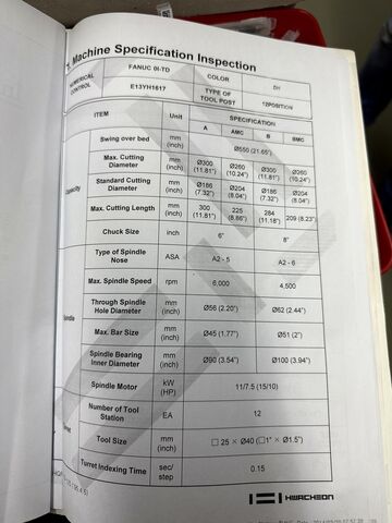 CNC lathe HWACHEON CUTEX - 160 B MC