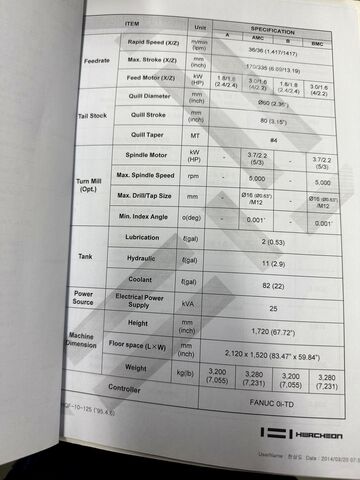 CNC lathe HWACHEON CUTEX - 160 B MC