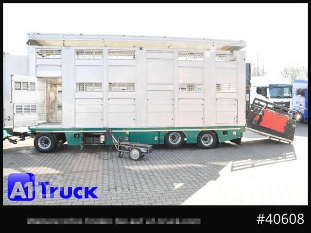 Viehanhänger MENKE Stehmann 3 achs, Hubdach, durchlader, Lift