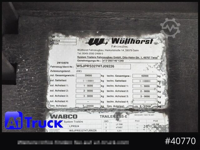 Kühlauflieger SCHMITZ Wüllhorst Vector 1950  560h !! Lenkachse Rolltor,