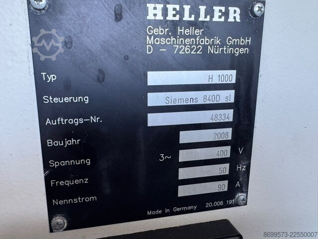 Horizontal machining center Heller H 1000