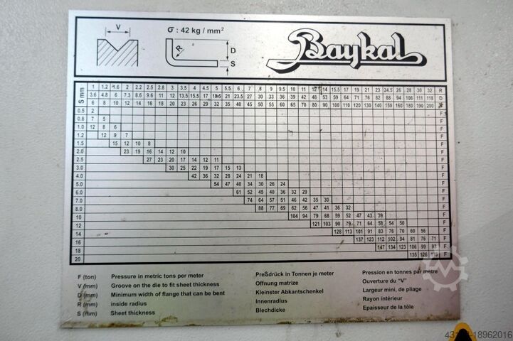 Press brake Baykal APHS3108x150