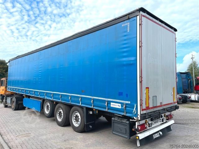 Open semitrailer with tarp SCHMITZ CARGOBULL 13,65m Pritsche / Edschaverdeck /Chassi verzinkt