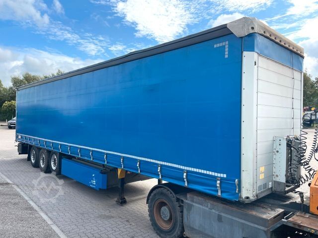 Open semitrailer with tarp SCHMITZ CARGOBULL 13,65m Pritsche / Edschaverdeck /Chassi verzinkt