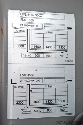 4-Rad-Gabelstapler Jungheinrich EFG 316k