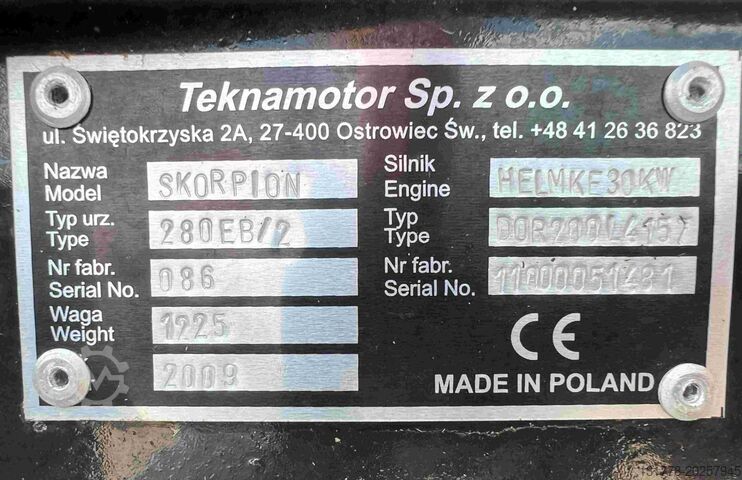 Holzschredder Teknamotor SKORPION 280EB/2