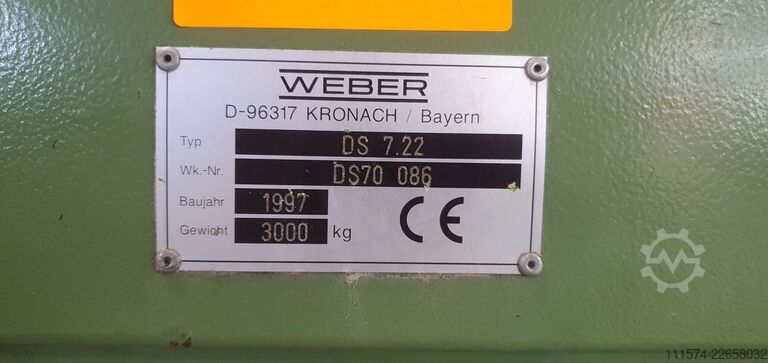 Parallel twin-screw extruder WEBER DS 7.22
