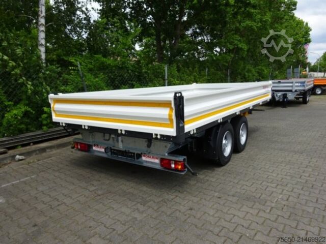 Tipper trailer Möslein TTD 13 Weiß  13 t Tandem 3- Seitenkipper Tieflader-- Neufahrzeug --