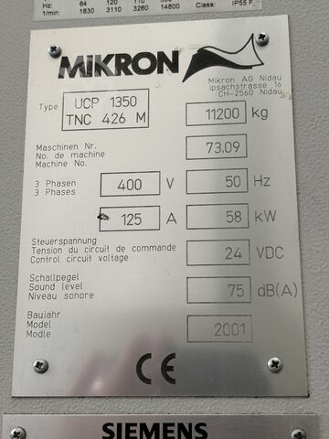 Universal machining center MIKRON UCP 1350