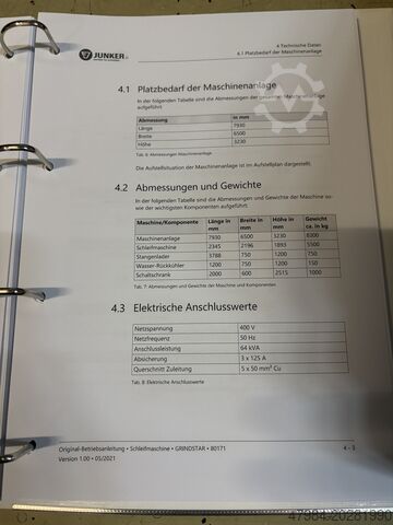 Cylindrical grinding machine Junker GRINDSTAR