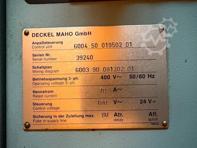 Vertikal-Bearbeitungszentrum DECKEL MAHO DMC 70 V
