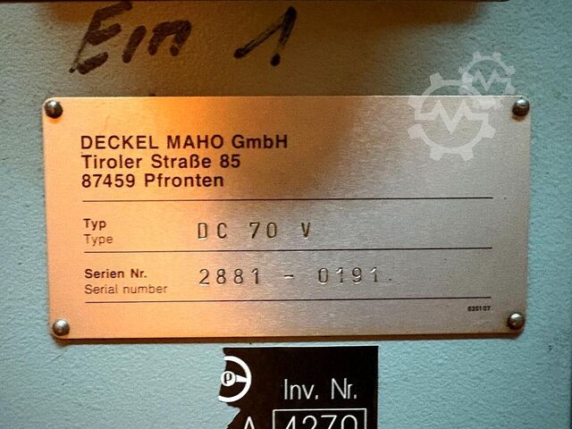 Vertikal-Bearbeitungszentrum DECKEL MAHO DMC 70 V