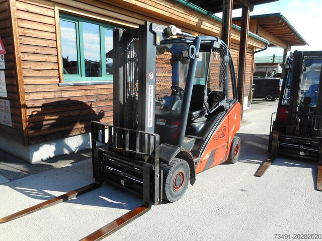 4-wheel forklift Linde H25D-01 Triplex + SS + ZV