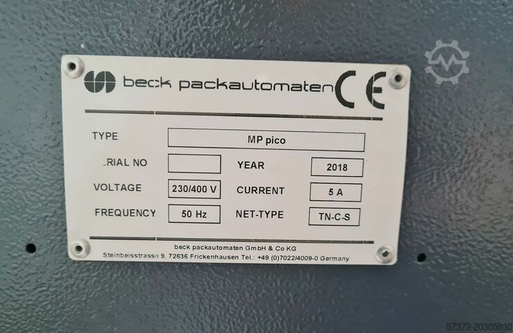 Film Wrapping Packaging Machine Beck beck-Multiplex MP pico
