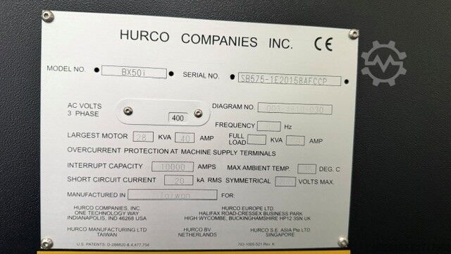 HURCO BX50 i vertical machining center Hurco BX50i