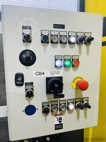 Double decoiler with interlayer rewinder Soprem 2H30/J2/10M/L3.N1