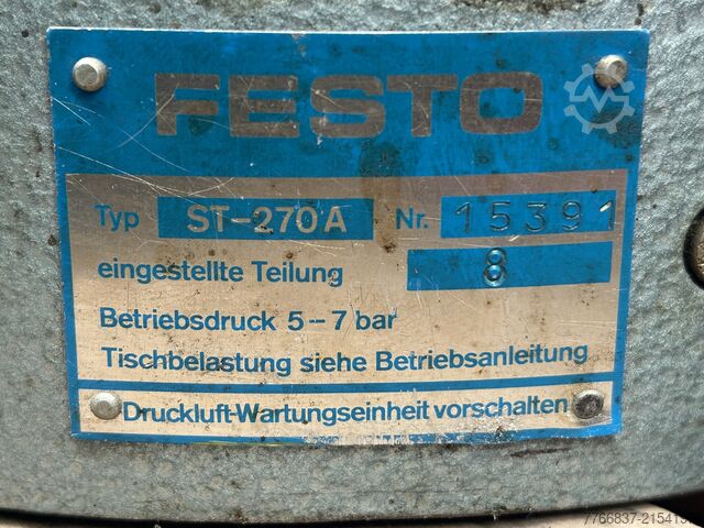 Rundschalttisch , Pneumatischer Rundschalttisch Festo Pneumatk ST-270 A