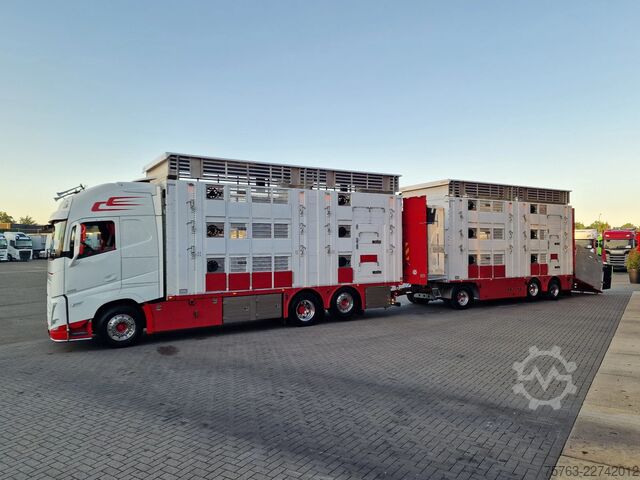 Viehtransport Volvo FH 13.500 XL 6x2 - Pezzaioli livestock 3 deck +...