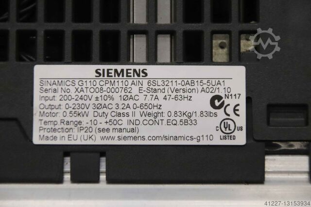 Servo controller Siemens G110 CPM110 AIN  6SL3211-0AB15-5UA1