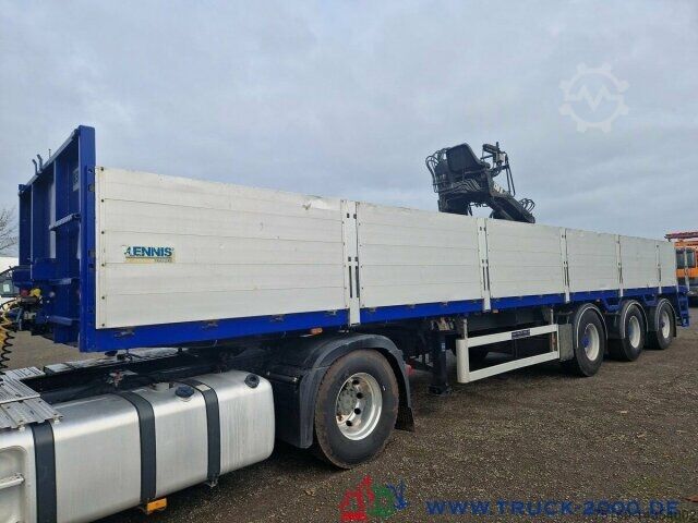 Semitrailer  Kennis Hiab Roll-Kran 36t. Nutzlast Lenkachsen