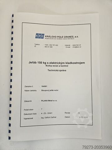 Auslegerkran Královo pole cranes mobile crane 150kg