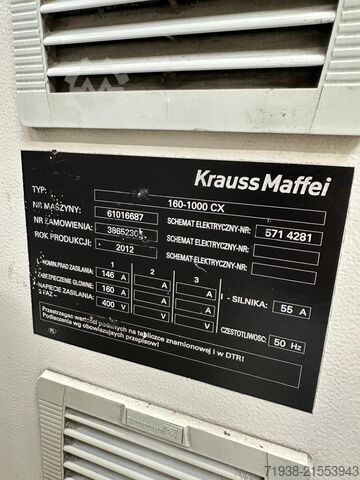 Spritzgießmaschine KraussMaffei KM 160–1000 CX