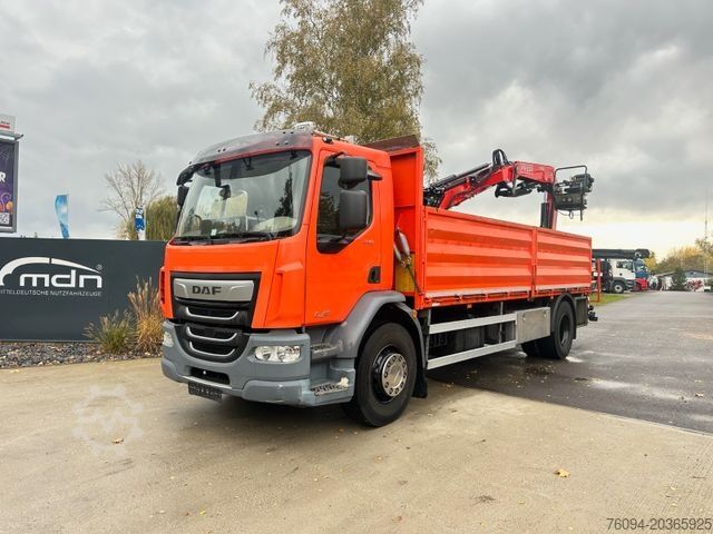 LKW mit Pritsche (offen) DAF LF 320 Pritsche SCHROTTGREIFER KRAN 14m FUNK
