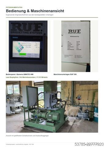 Brikettierpresse RUF RUF 500