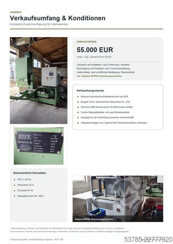 Brikettierpresse RUF RUF 500
