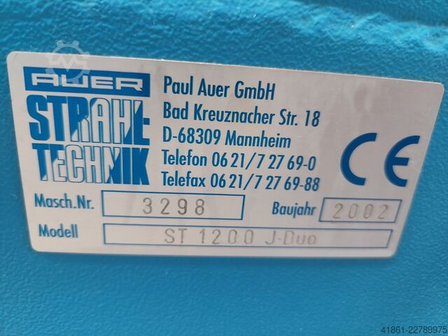 Double blast cabinet with reclamation AUER ST 1200 J-DUO