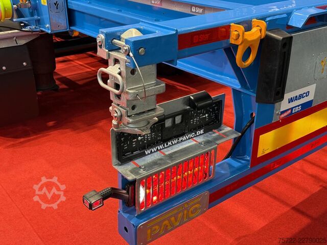 Container transportation PAVIC STAR Containerchassis Teleskopierbar 20" 40" 45...