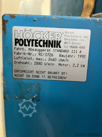 Stationary extraction system Höcker Polytechnik 