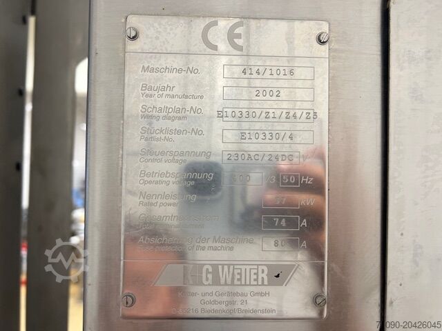 Fleischverarbeitungsmaschine K+G WETTER MAW 160