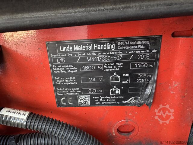Pallet Stackers Linde L16i--EK + Ladegerät