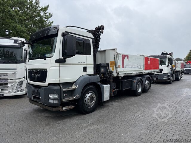 Autokran MAN TGS 26.400 6X2 Kipper mit Kran Hiab 166-3