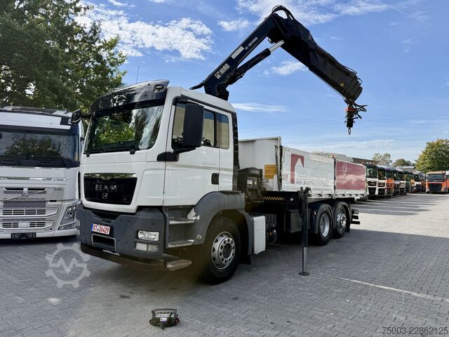 LKW mit Pritsche (offen) MAN TGS 26.400 6X2 Kipper mit Kran Hiab 166-3