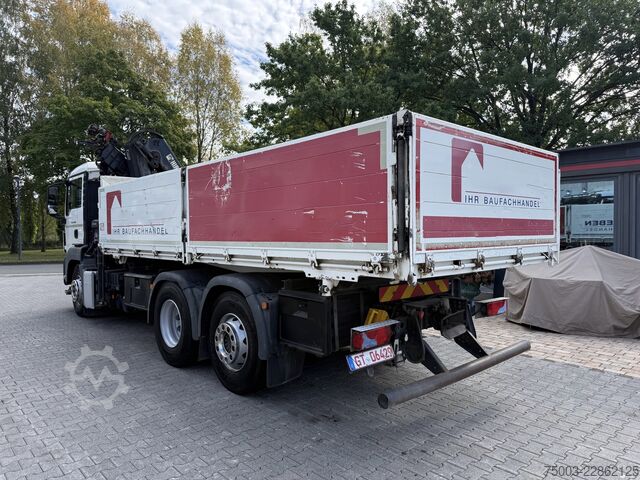 LKW mit Pritsche (offen) MAN TGS 26.400 6X2 Kipper mit Kran Hiab 166-3
