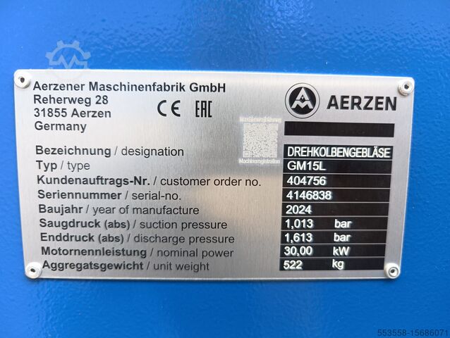 Blower Aerzen GM15 L (new)