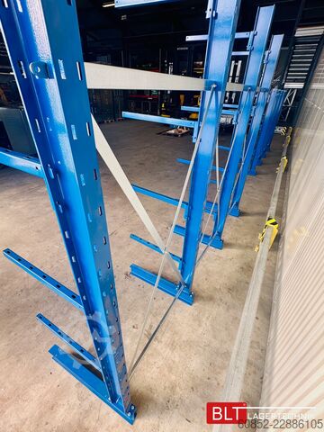 Cantilever rack ca. 3,15 lfm. Kragarmregal Langgutregal H: 250 cm 140 kg/Arm META Multistrong