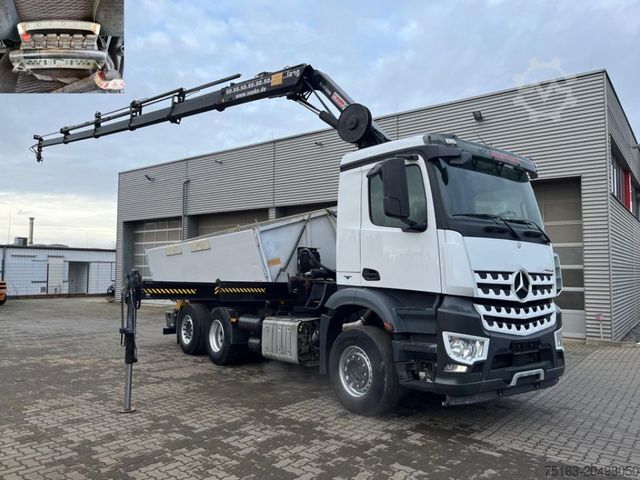Tipper truck MERCEDES-BENZ Arocs 2543 L 3-Achs Kipper Kran Hiab 211 5xhydr.