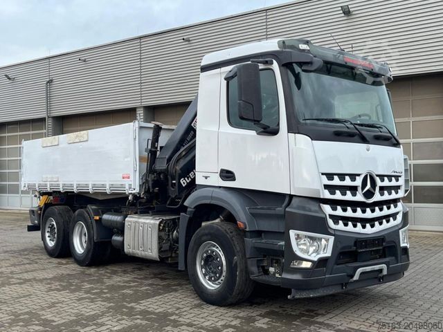 Tipper truck MERCEDES-BENZ Arocs 2543 L 3-Achs Kipper Kran Hiab 211 5xhydr.