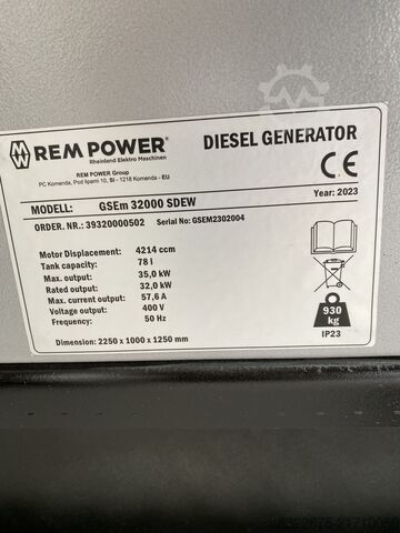 Dieselaggregat REM Power GSEm 32000