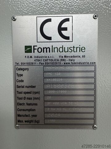 CNC center for aluminum window profiles Fom Industrie FMC 120