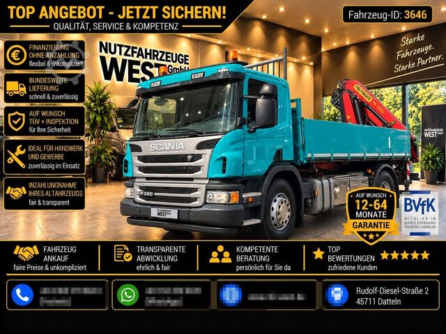 Autokran SCANIA P320 Kipper Funk-Kran PK11002*36Tkm*Euro6*AHK*