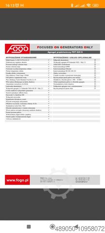 Stromaggregat Fogo FDT 820 S Fogo FDT 820 S