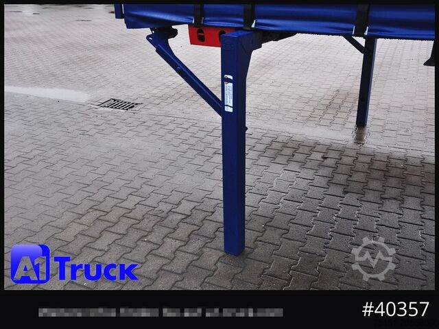 Swap body with flatbed & tarp KRONE Wechselbrücke 7,45, Code XL, Bordwand, neue Plane